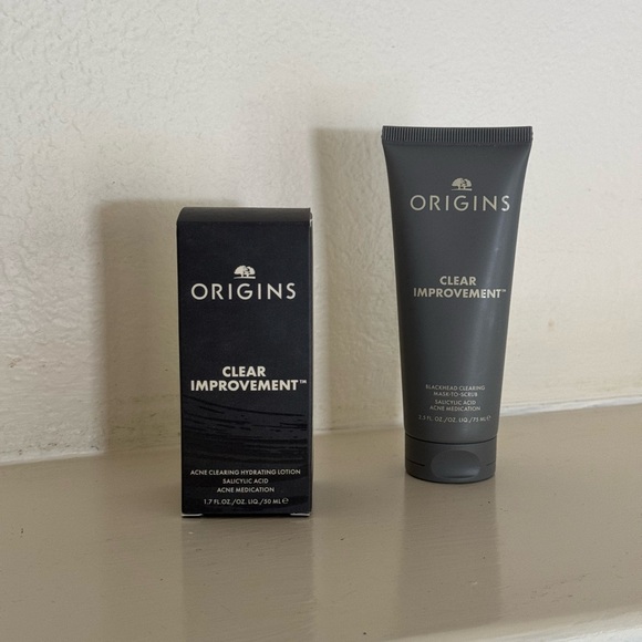 ORIGINS CLEAR IMPROVEMENT Acne Clearing Hydrating Lotion + Mask to Scrub